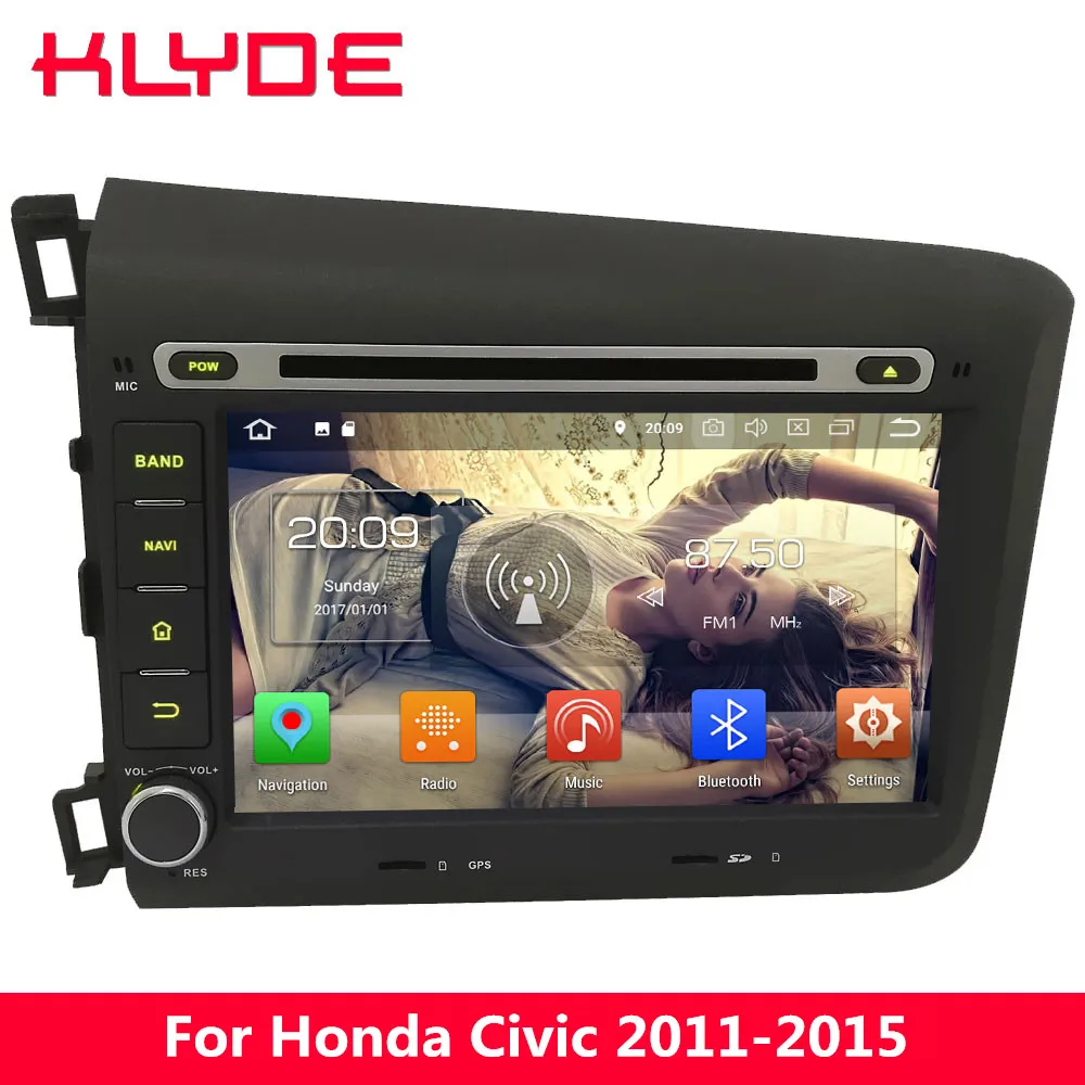 

KLYDE Octa Core 4G Android 8.0 7.1 6.0 4GB RAM 32GB ROM Car DVD Multimedia Player Radio GPS Navigation For Honda Civic 2011-2015