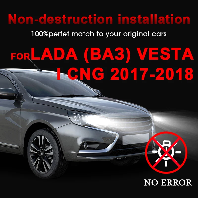 Для ЛАДА (ВАЗ) Веста 1 CNG 2017 2018 2 штуки LED 4300К 3000К Автомобильные Светодиодные Лампы