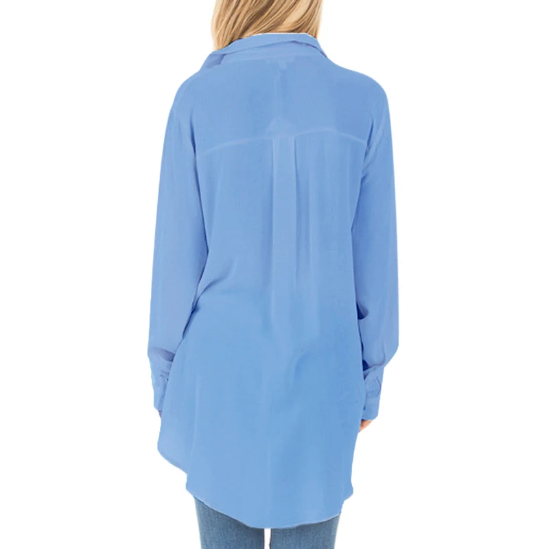 Women's Long Sleeve Lace Up Shirt Ladies Loose Casual Party Blouse Tops T-shirt