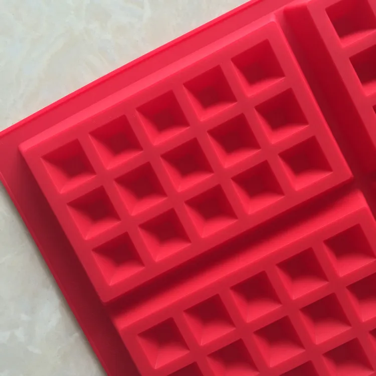 square waffle silicone hand baked cookies cake soap mold