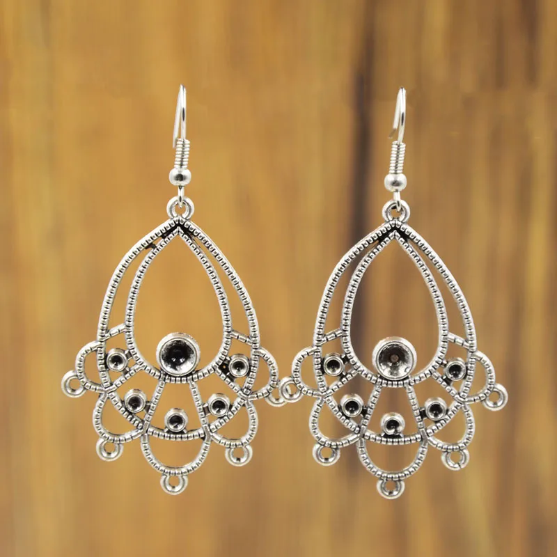 20pc Crystal Earring Connectors Charms DIY Jewelry Findings Fit Vintage