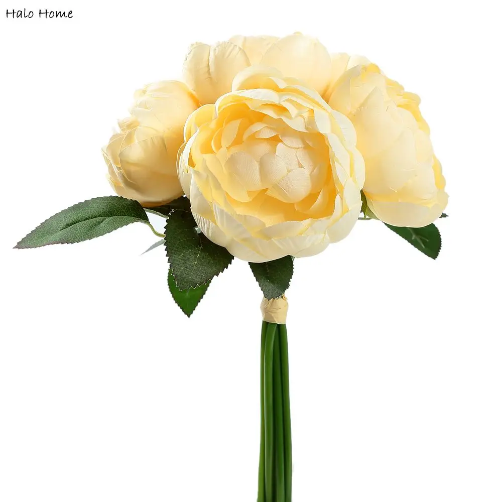 1 пучок желтый шелковых роз декор для машины искусственный цветок украшения