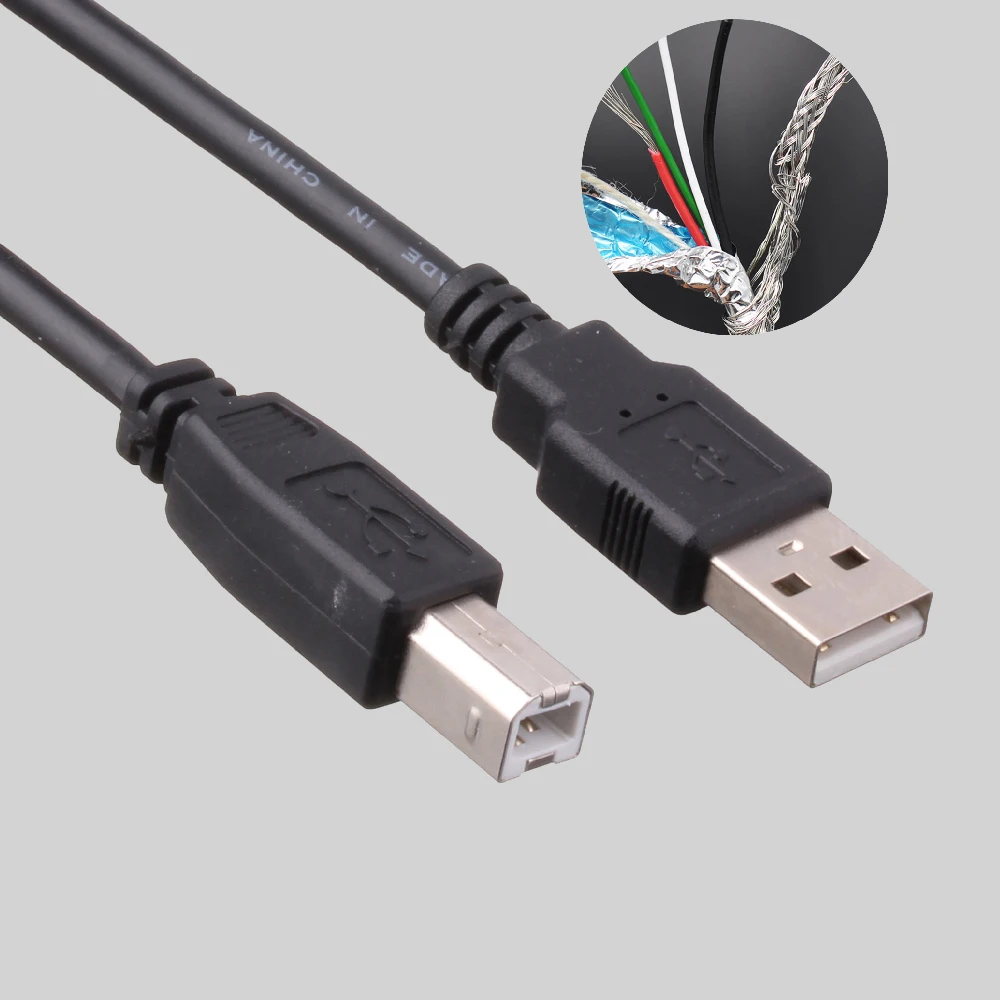USB 2.0 printer cable 1.8M 3M USB 2.0 A male to B male for Printers