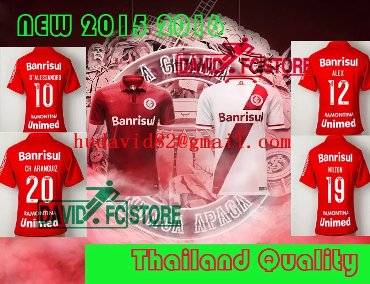 SC INTERNACIONAL jersey 2015 Made Red White in Thailand Tops PLayer C.ARANGUIZ 20 CAMISA survetement football | Спорт и развлечения