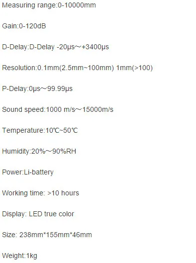 AU-650 parameter_