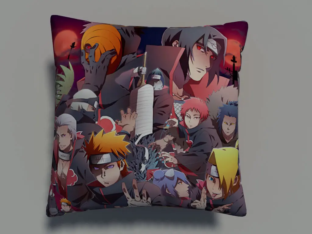 Suef Anime manga Naruto Akatsuki Anime two sided Pillow Cushion Case Cover 318