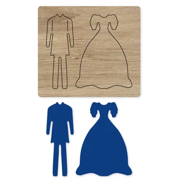 

Wedding Suit Dress DIY wooden cutting dies for scrapbooking for Leather paper felt Steel Punch -leather crafts Wood laser die