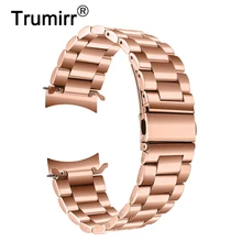 Trumirr ремешок для часов из нержавеющей стали+ металлические зажимы для samsung Galaxy Watch 42 мм SM-R810/R815 браслет из розового золота