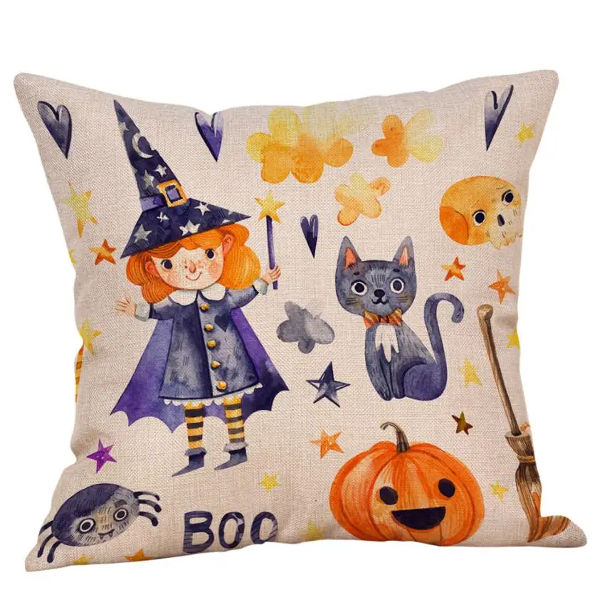 45cm*45cm Halloween Cushion Cover Pumpkin ghosts Pillow Case Sofa Waist