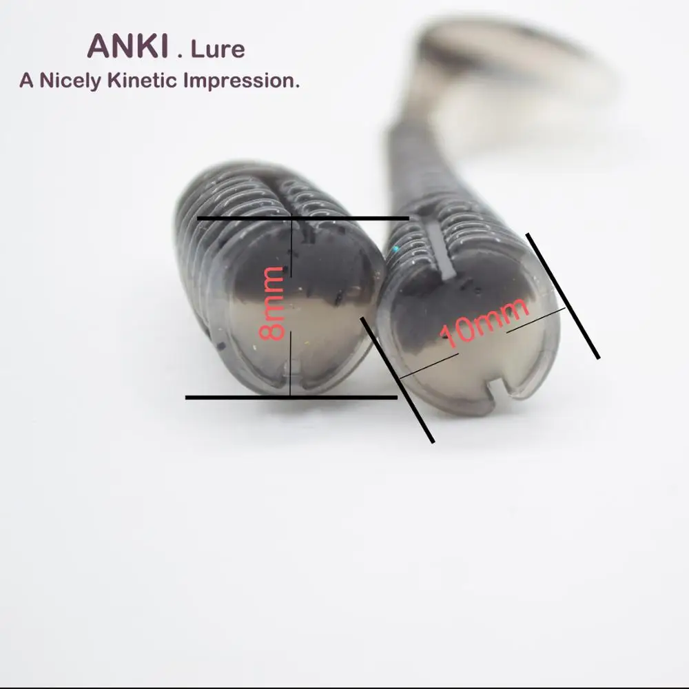 ANKI Япония 75 мм/2 г 20 шт./лот ударопрочные рыболовные приманки наживка мягкие для