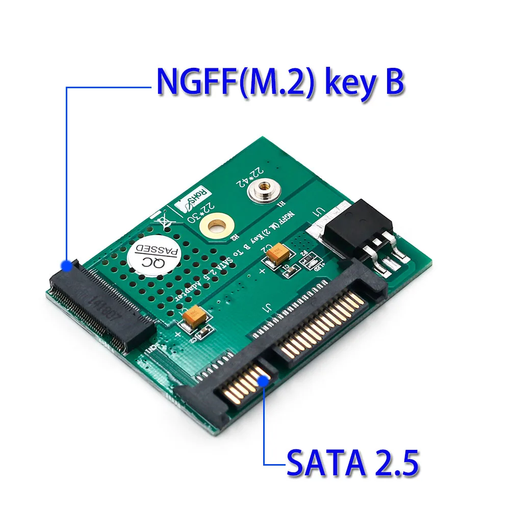 M.2 SSD SATA 2," адаптер M.2 ngffto SATA конвертерами карты компьютера Компоненты 3,3 V светодиодный B соединитель в форме ключа для 2230 2242 M2 SSD