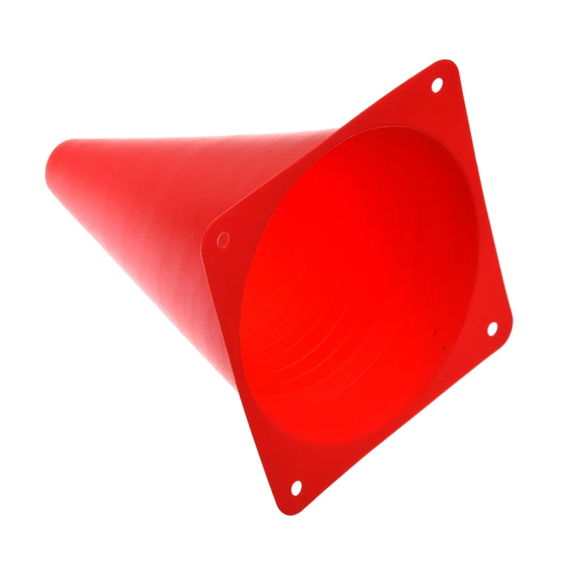 6 PCS Multi-function Safety Agility Cone for Football Soccer Sports Field Practice Drill Marking- Red