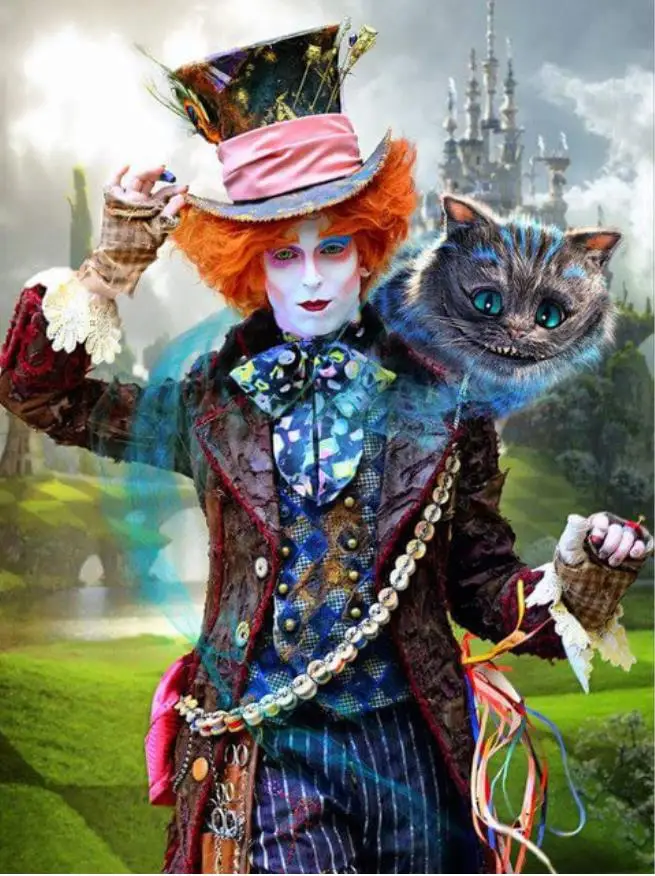 

5D Diy Diamond Painting Alice In Wonderland Full Diamond Embroidery Cross Stitch Love The Cheshire Cat Needlework Gift