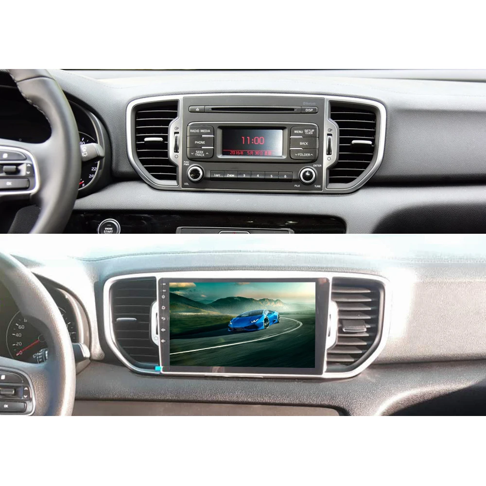 Top Sinosmart  Android 8.1 2Din IPS/QLED 2.5D screen car gps radio navigation player for Kia Sportage QL/R/KX5 2010-2019 2