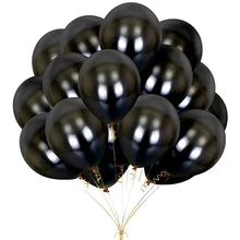 Black Balloons 10pcs/lot 3.2g 12 Inch Pearl Latex Balloon Inflatable Wedding Party Decoration Air Balls Happy Birthday Supplies
