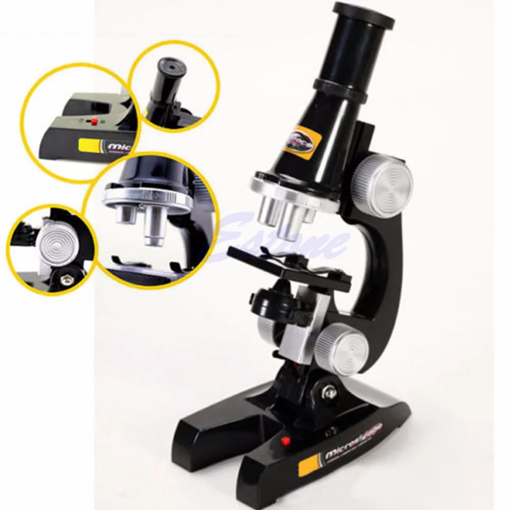 

450X 100X 200X Microscope Kit Student Kids Science Chemical Laboratory Magnifier