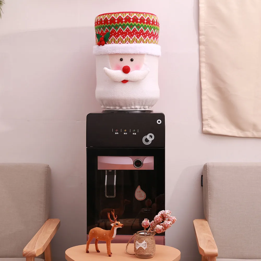 

Christmas Dust Cover Water Bucket Dispenser Container Bottle Purifier Xmas Decor Drinking fountain set elk B22 20