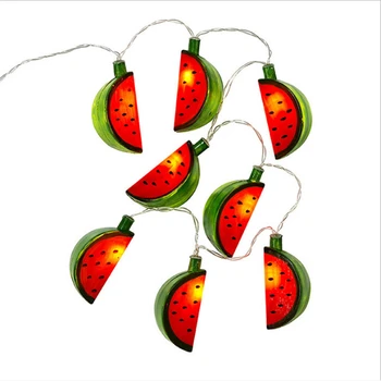

20LED Fruit String Lights Waterproof Led Fruit Decor String Lights Watermelon Shape For Holiday Summer String Lamp Battery Power