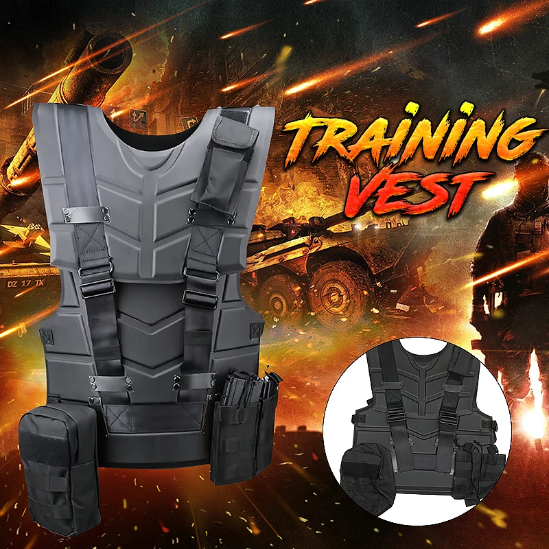 

Black Outdoor Tactical Hunting Combat Body Protector Training Vest Protecting Equipment For Cs Army Training Paintball Game