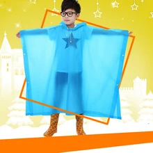 Children Raincoat Student Rainwear Kids Poncho Translucent Non-disposable Rain Gear Jelly Glue EVA Material Camp Tourism No odor