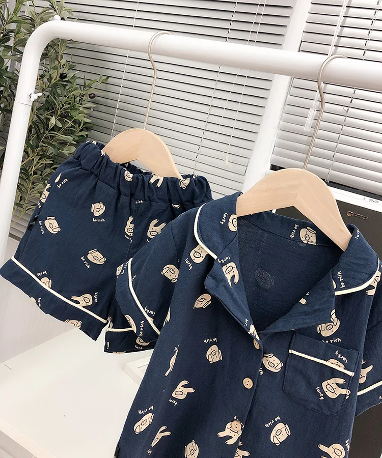 Boys Pyjamas Summer Luxury Brand High Quality Family Matching Pajamas Christmas Clothes Sleepwear Mommy and Me Family Look Suit