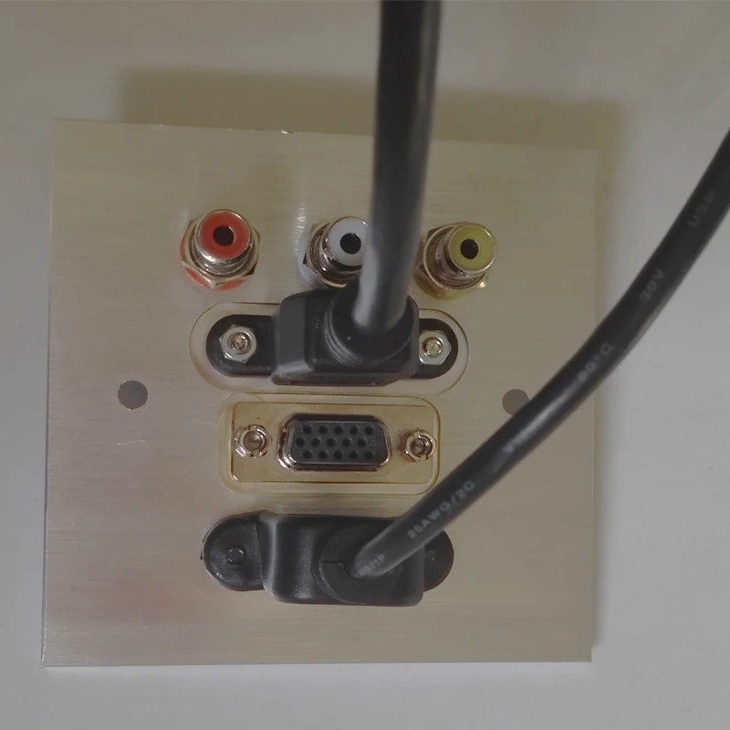 Многоразовая настенная розетка RCA с HDMI VGA USB высококачественный алюминиевый сплав