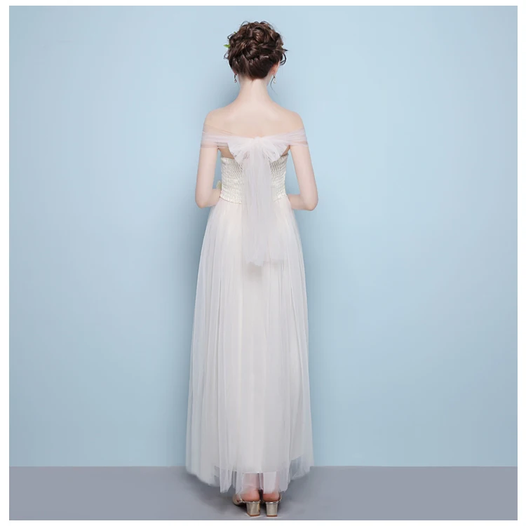 Сладкие воспоминания серого цвета Недорогое Платье для подружки невесты сестры гостей длинное свадебное платье A1938