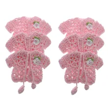 12 шт ручной работы миниатюрный вязаный свитер цветок ремесло ребенка душ Крещение вечерние украшения стола 90x56 мм