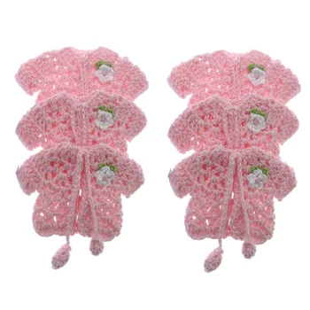 

12pcs Handmade miniature crochet sweater flower craft baby shower baptism party table decoration 90 x 56mm