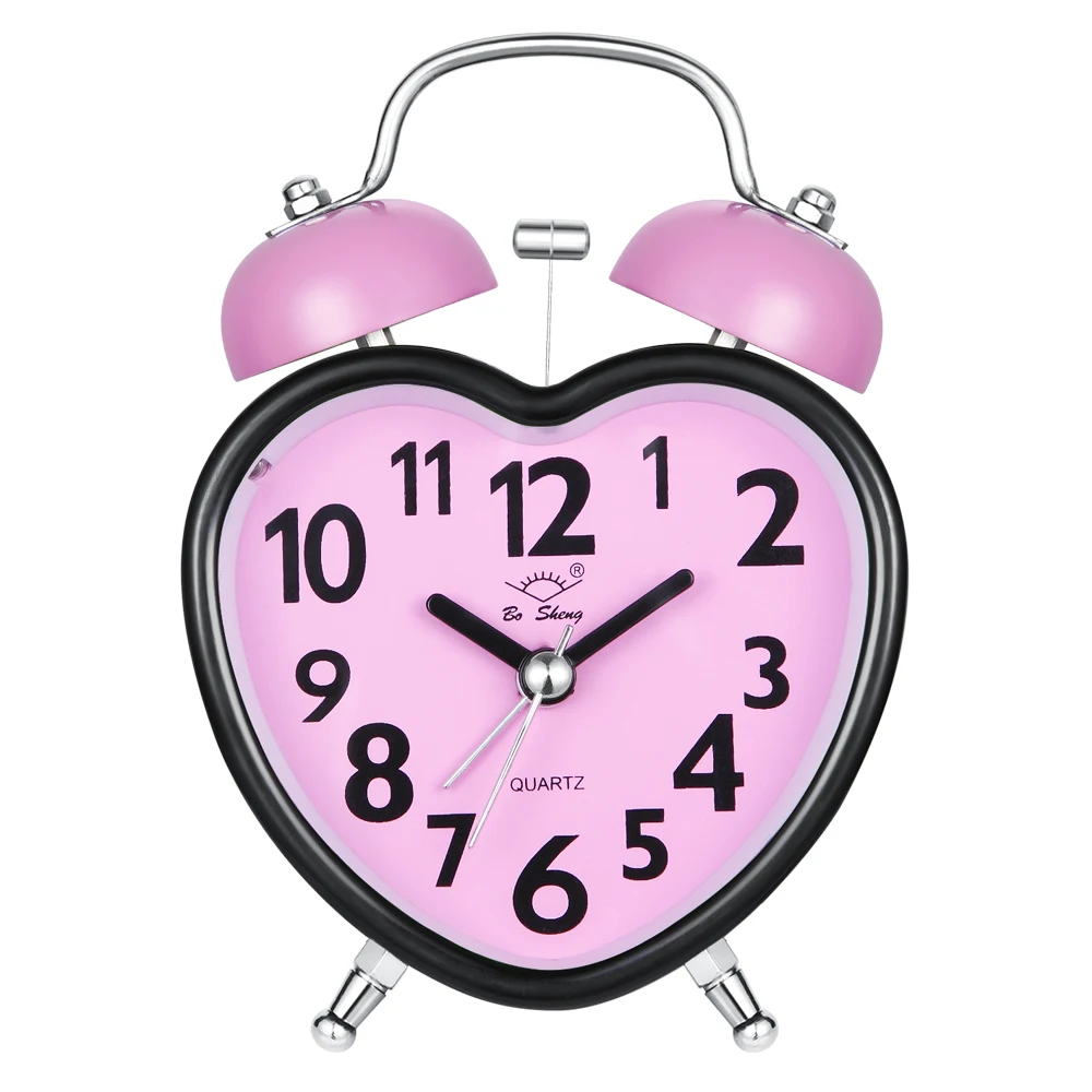 Мини круглые часы будильник настольные прикроватные дети взрослые дорожные