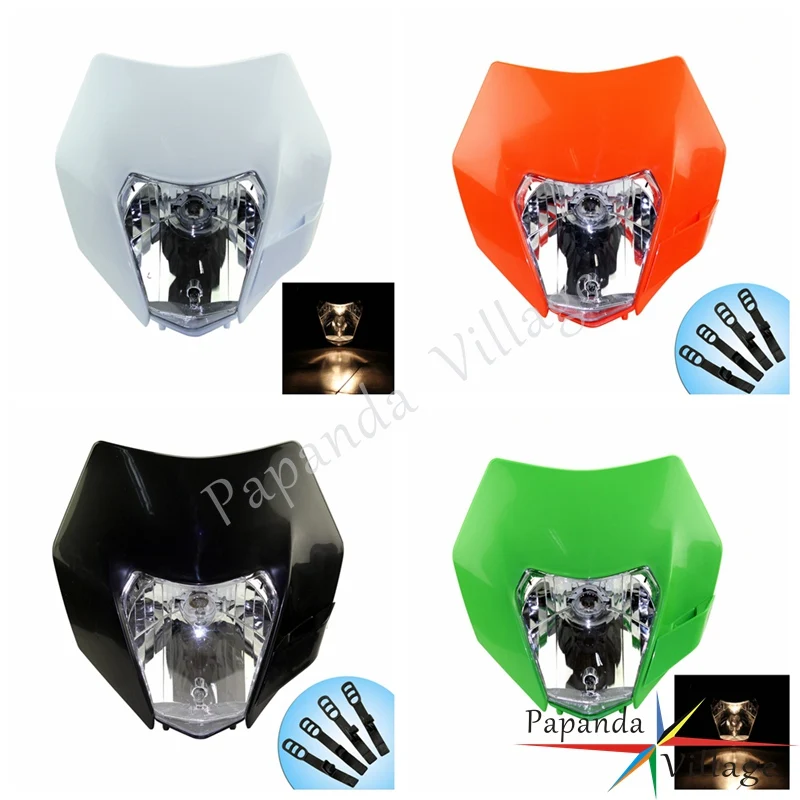 Papanda 4 colors Dirt Bike Dual Sport Headlights Headlamp Head Light