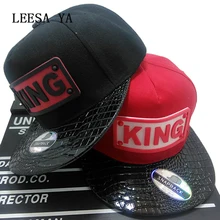 Marke letzte könige hip hop snapback caps männer frauen mode sport leder Baseballmütze Marke Letzte Könige Cap 5 Panel Knochen Gorras LK