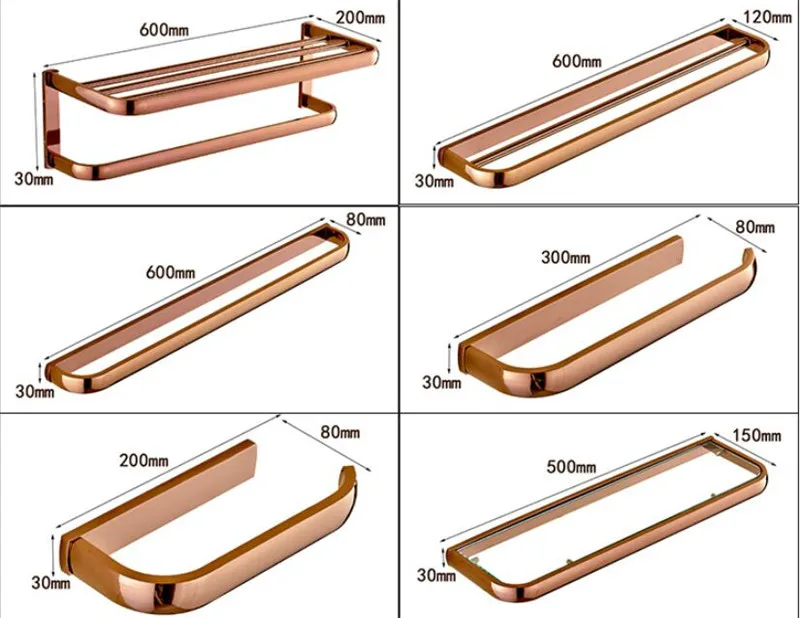 Аксессуары для ванной комнаты Комплект из розового золота латунная стойка для полотенец Держатель для полотенца Бар держатель для туалетной щетки полка крючок набор оборудования для ванной комнаты
