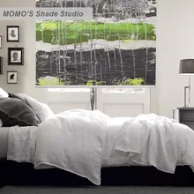 Момо плотные шторы на окне рулонные шторы, жалюзи теплоизолирующего ткани нестандартного размера трещины картина, PRB set154-157