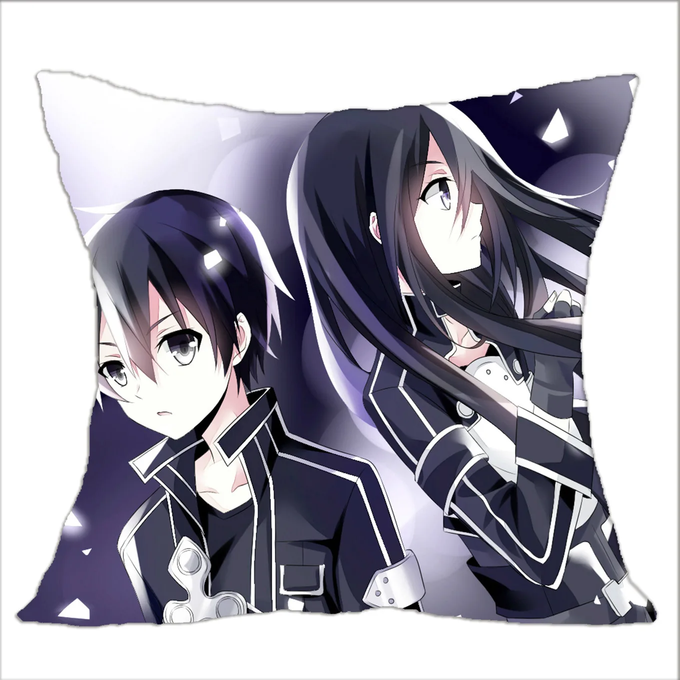 

Anime Sword Art Online Square Pillow Case Covers Fashion Japanese Cartoon SAO Figure Asuna Krito Home Decorative Pillowcase