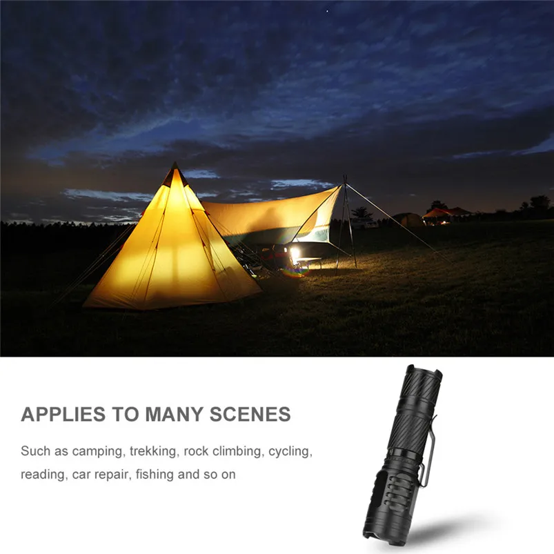 Tactical 3Modes Torch Led Light 1XPE Torch Flashlight Zoomable AA Military Focus Torch Led Flashlight White Zaklamp 40JY2301