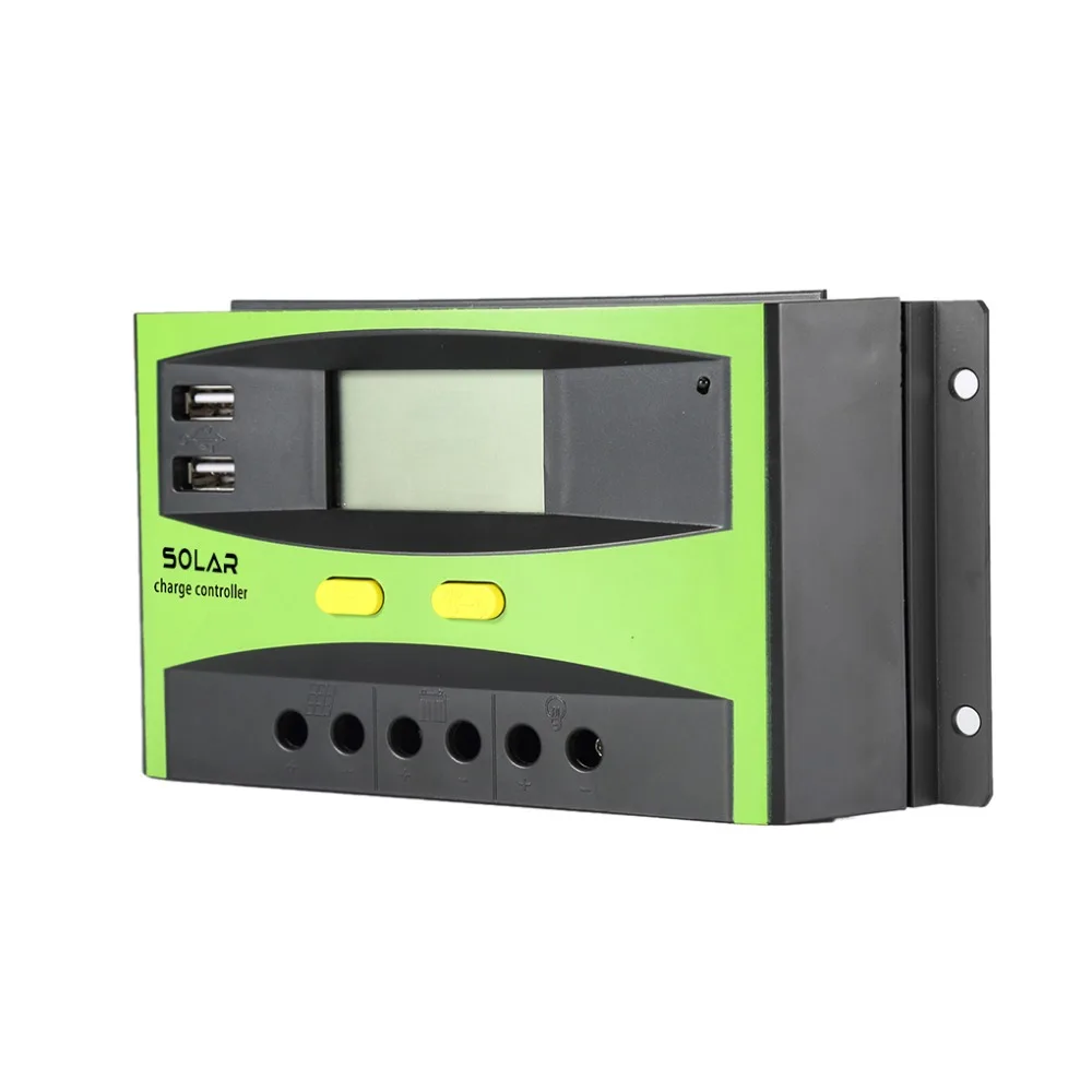 

Solar Controller 20A 12V/24V Solar Charge Controller Intelligent Solar Charging Light Regulator Dual USB Phone Port Display