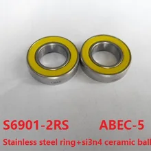 10 PCS Hybrid Ceramic Si3N4 Rubber Sealed Bearing Bearings 5x13x4 mm 695-2RS