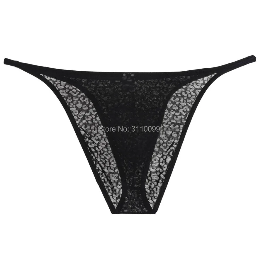 Men Hipster Brazilian Bikini Briefs Jacquard Lace Underwear Cheeky String Briefs 2