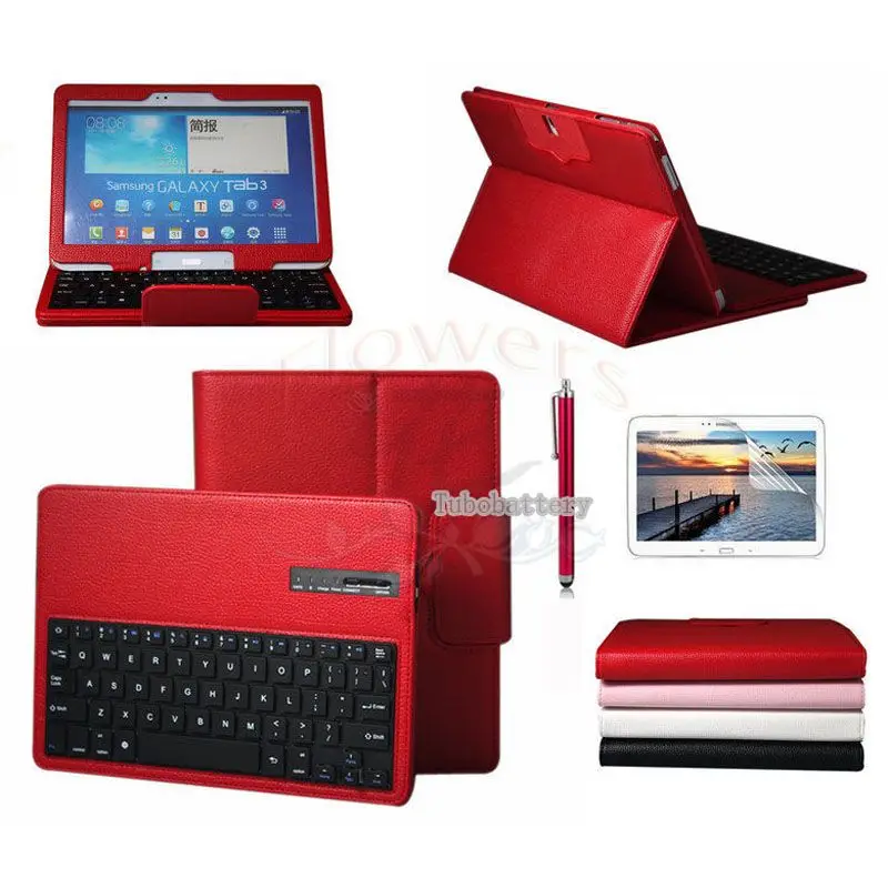

Detachable Wireless Bluetooth Portable Leather Keyboard Cover Case+1Stylus Pen For Samsung Galaxy Note 10.1 2014 Edition P600