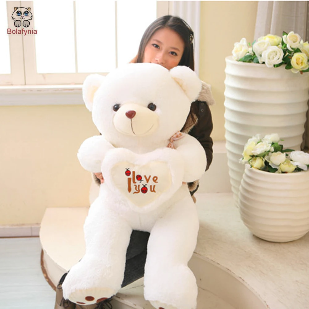 

BOLAFYNIA Love holding heart Teddy Bear Beetle Baby Bear plush toy doll lovers children Stuffed toy