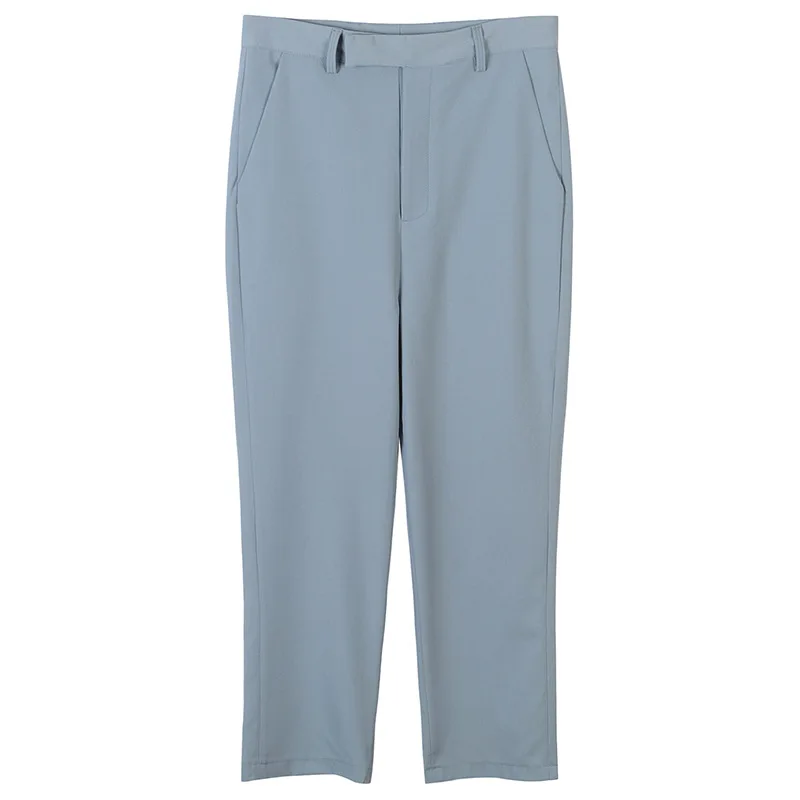 Spring 2018 Low Waist Black Wear Pants Length Casual Harem Work dark Female blue Gruiiceen Women Grey Ankle RqgSB5CC