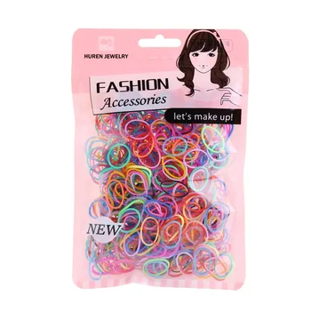 

1000pcs/pack Rubber Rope Ponytail Holder Elastic Hair Bands Ties Braids Plaits Hair Clip Headband Hair Accessories