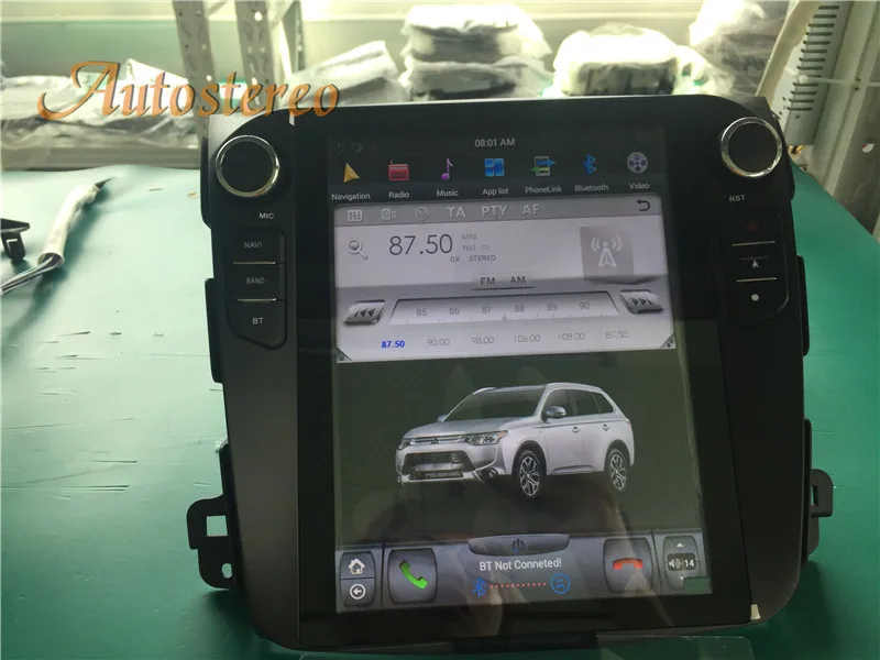 Excellent Tesla Android 9.0 Car GPS Navigation For Mitsubishi Outlander 2006~2012 For Citroen C-Crosser for Peugeot 4007 no DVD multimedia 8