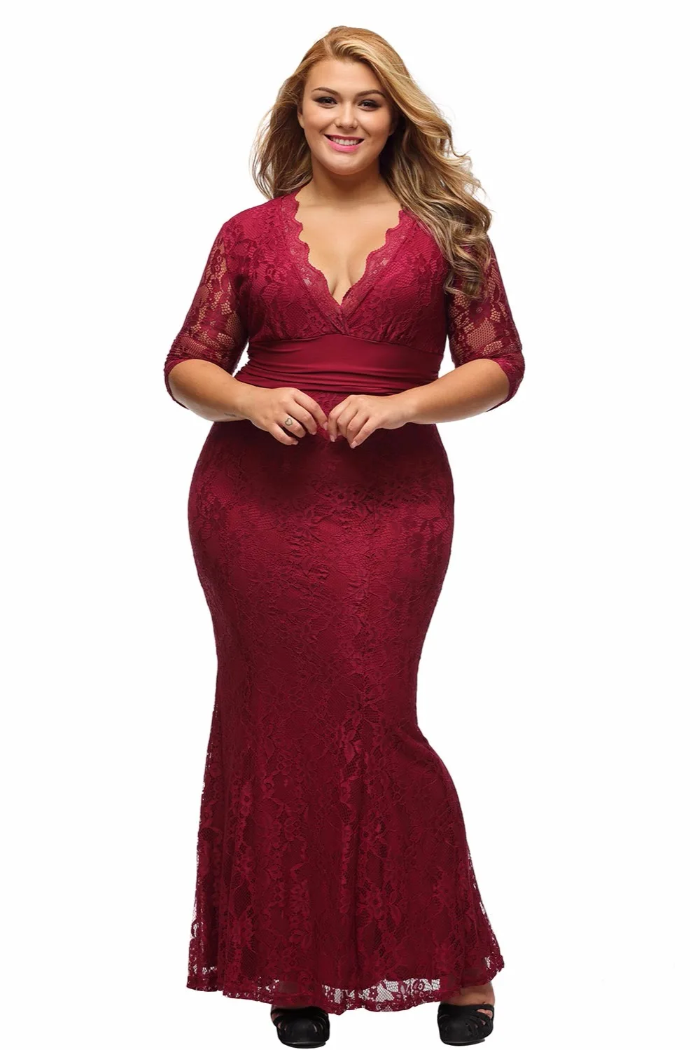 burgundy dress xl