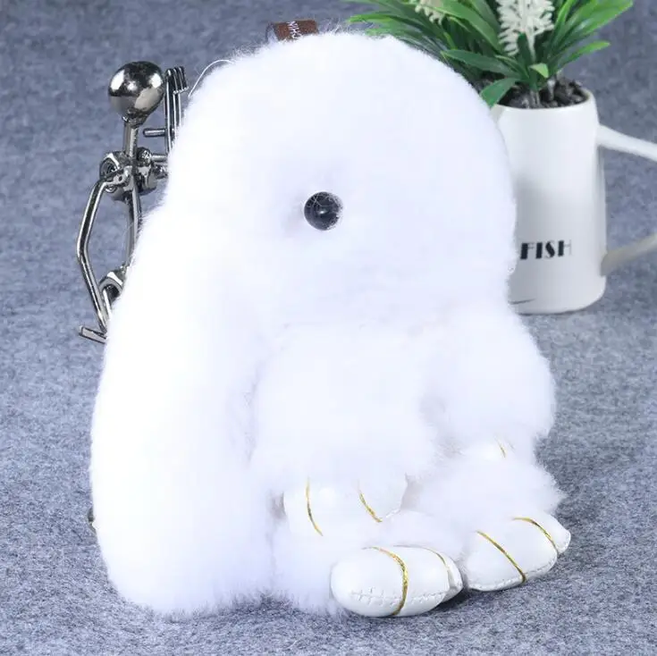 Горячая toys15CM подвеска &quotКролик&quot брелок для ключей Настоящий мех кролика