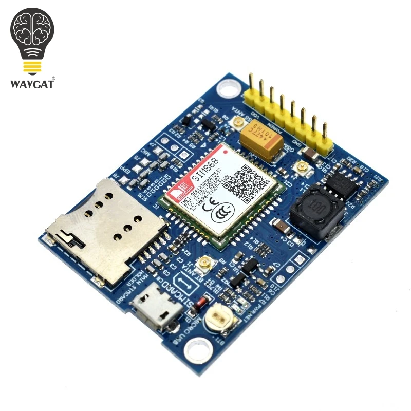 

WAVGAT SIM868 GSM GPRS GPS BT CELLULAR MODULE MINI SIM868 board SIM868 breakout board,instead of SIM808