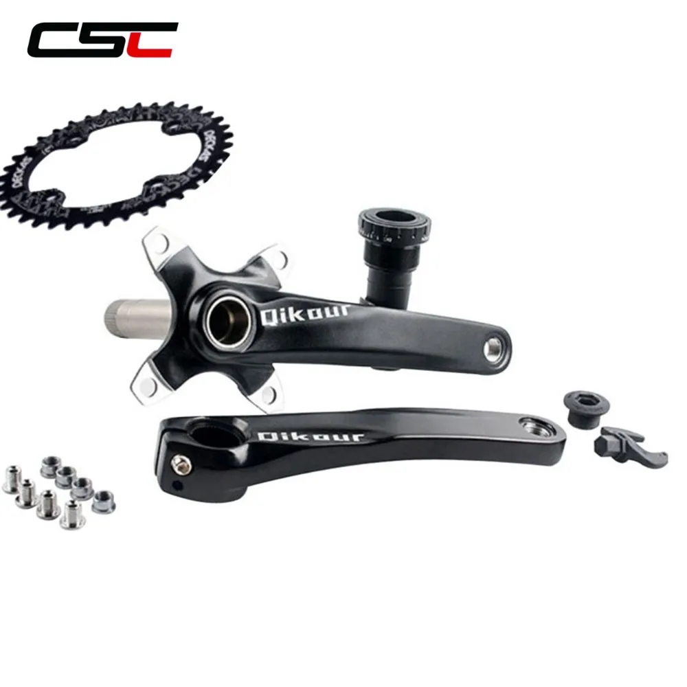 

175mm Crank Suit Sets 104BCD Alloy Aluminum Mountain Bike Sprocket 68BB Folding for Mtb Bike