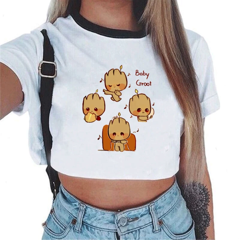 Dámské Crop Top tričko GROOT