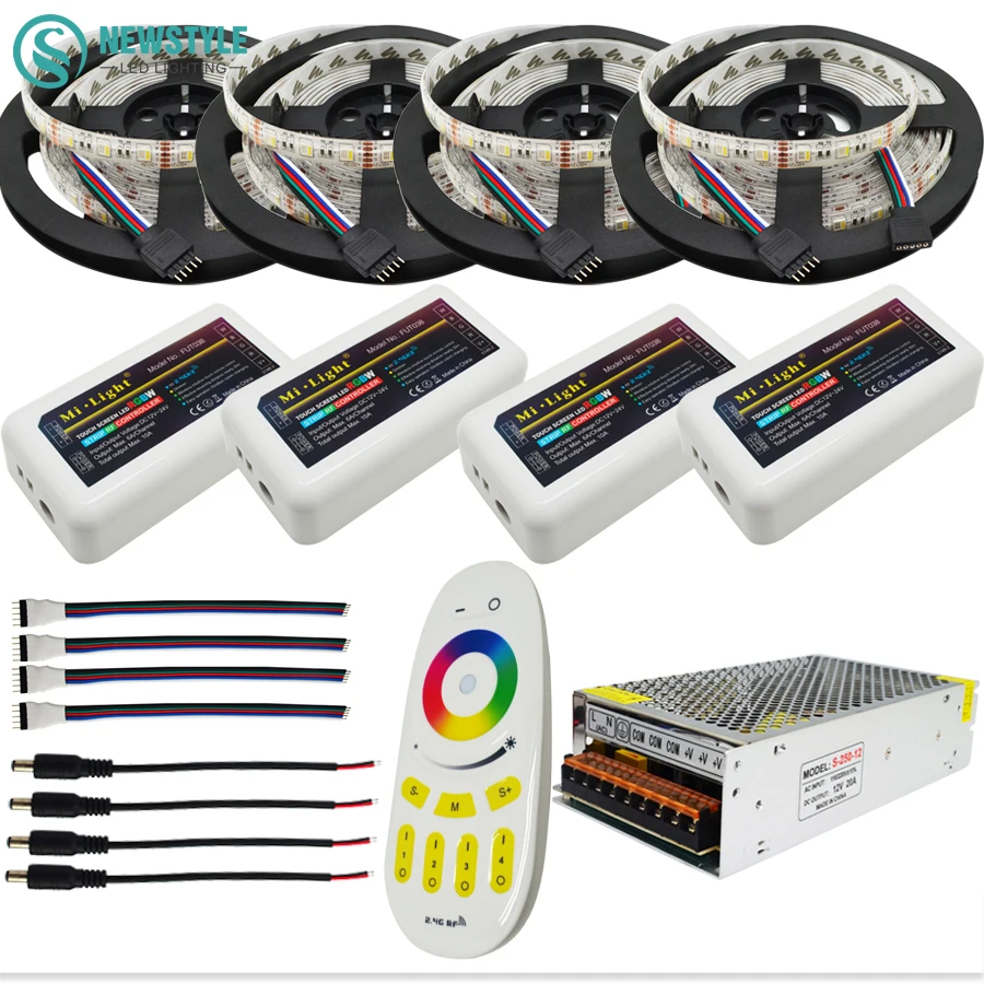 DC12V RGBW SMD5050 светодиодный полосы светильник 4 вида цветов в 1 лента 60 s/m + Mi